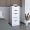 Tuhome Basilea 5 Drawers Tall Dresser, Pull Out System, White CLB8974 - alternate 5